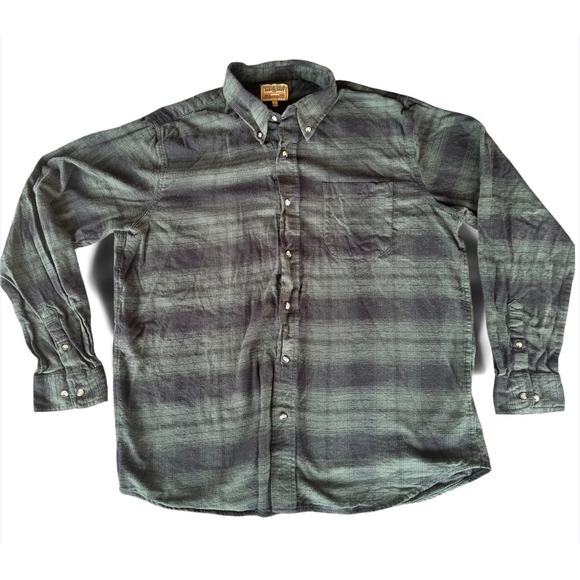 Northcrest Other - Northcrest Classic Mens Green Plaid Flannel Shirt Long Sleeve 100% Cotton Large